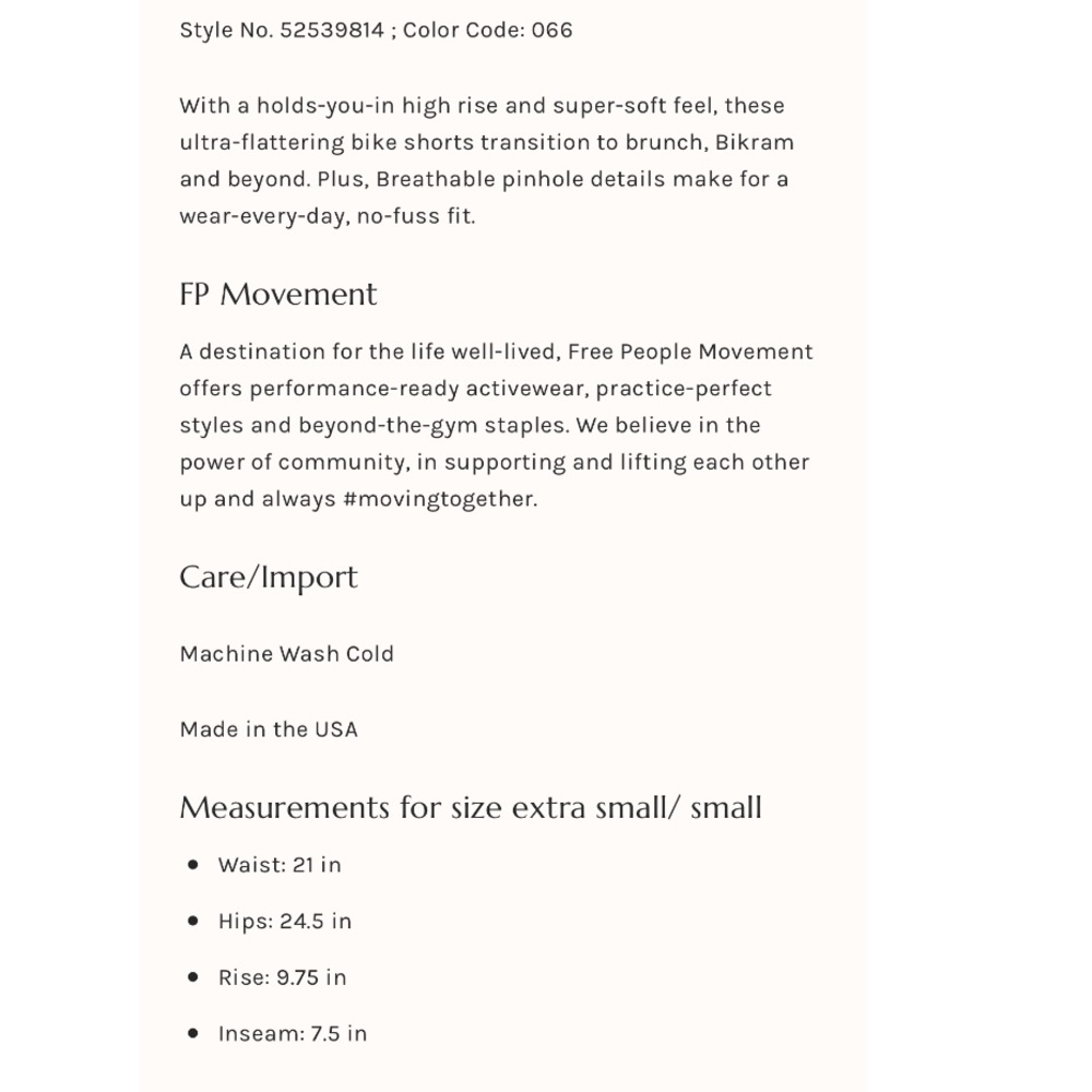 NWOT Free People Good Karma Bike Shorts - Picture 8 of 8